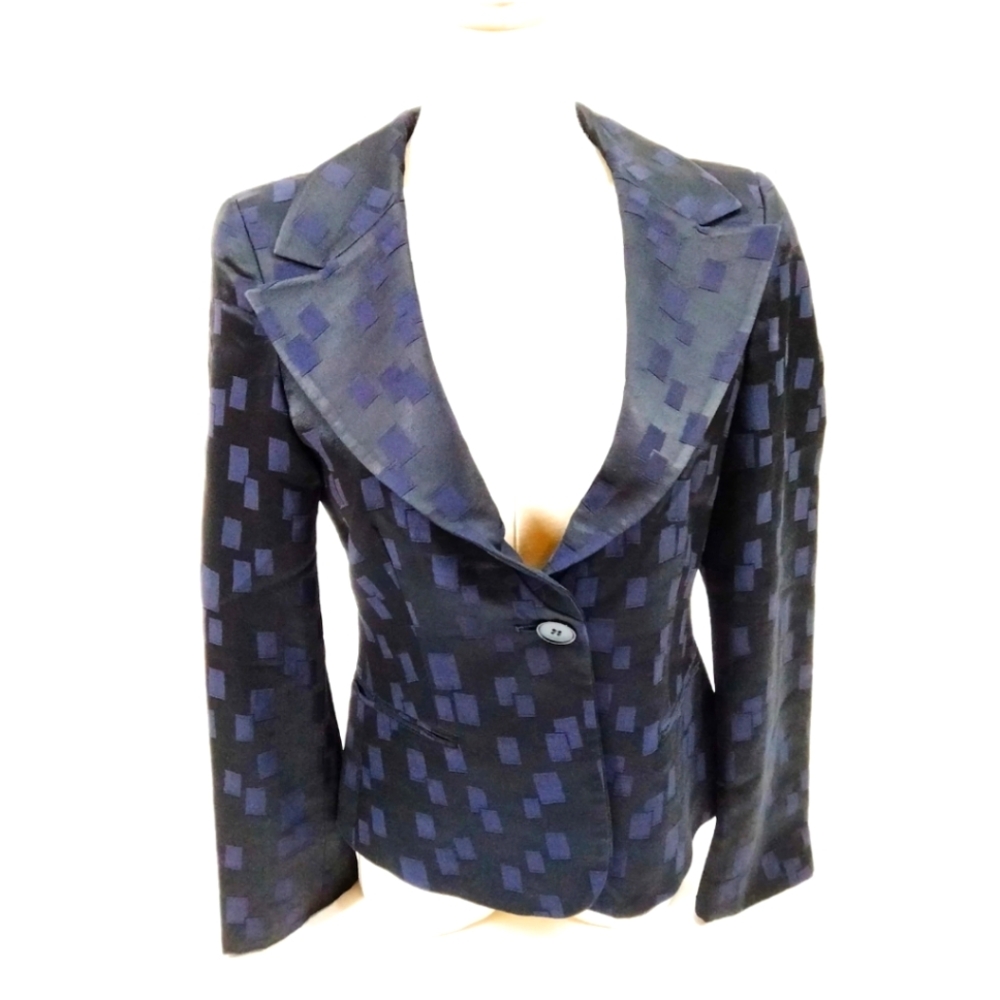 Emporio Armani Square Jacquard Jacket Women Size 42